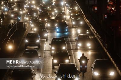 ترافیک سنگین و بارش باران در محورهای شمالی