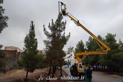 رفع خاموشی ۱۷۱ نقطه از بوستان های غرب تهران