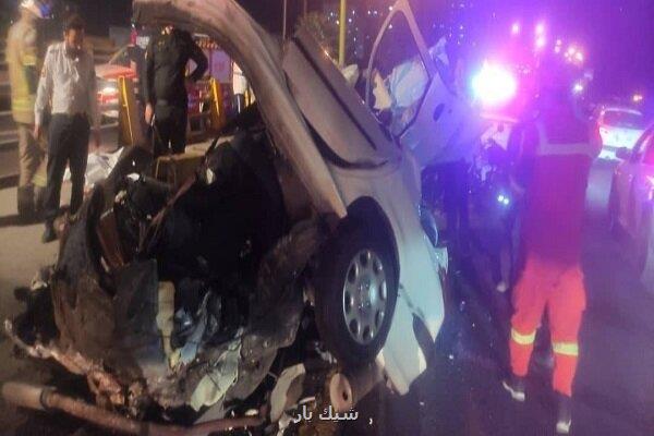 جزئیات تصادف در اتوبان شهید بابایی تهران