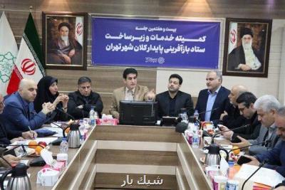 برگزاری جلسه كمیته زیرساخت ستاد بازآفرینی پایدار شهر تهران